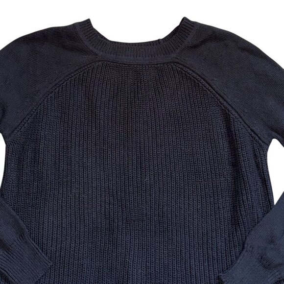 RD Style Round Neck Ribbed Knit Sweater-Black-Size Large-GUC - Picture 2 of 5